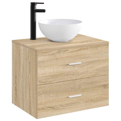 Lavabo con rubinetto e scarico Nero Opaco 35,5 x 35,5 x 14,5 cm