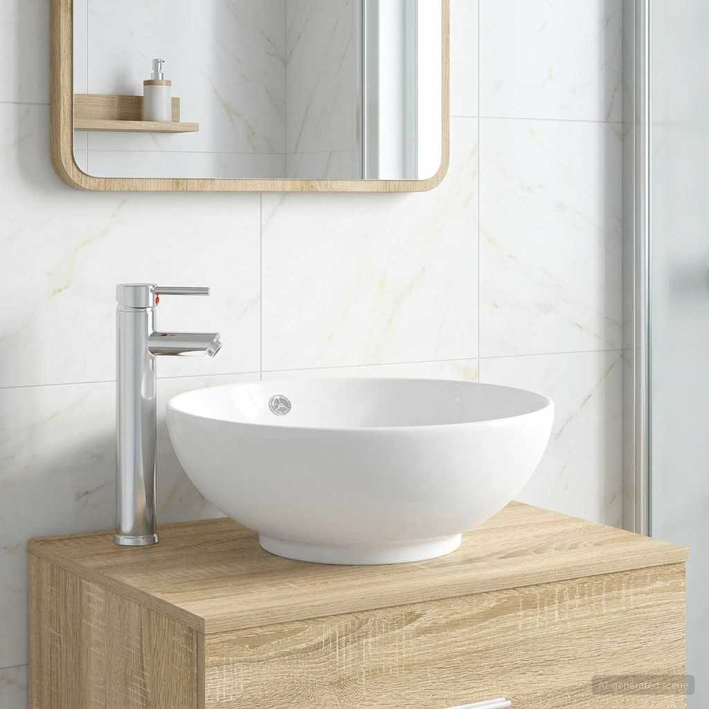 Lavabo da bagno Cromato 44 x 44 x 16 cm Metallo | homemem39