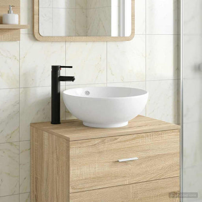Lavabo da bagno Nero Opaco 44 x 44 x 16 cm Metallo | homemem39