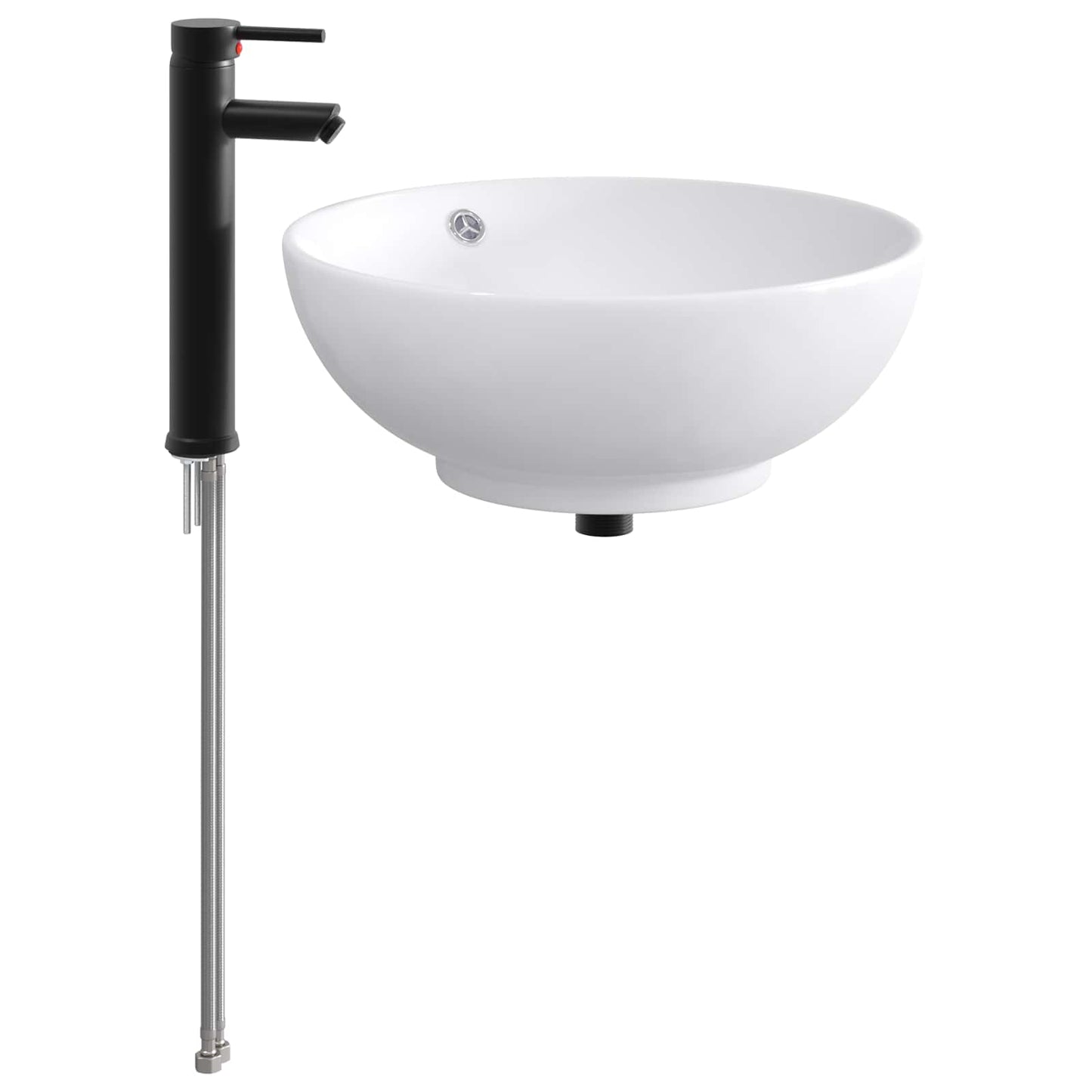 Lavabo da bagno Nero Opaco 44 x 44 x 16 cm Metallo | homemem39
