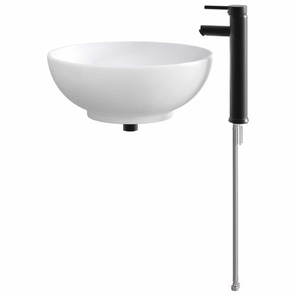 Lavabo da bagno Nero Opaco 44 x 44 x 16 cm Metallo | homemem39
