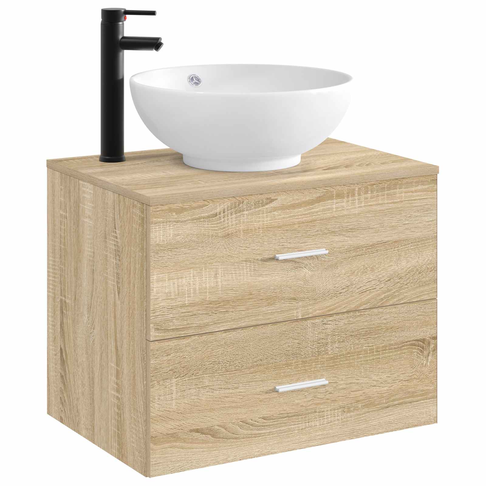 Lavabo da bagno Nero Opaco 44 x 44 x 16 cm Metallo | homemem39