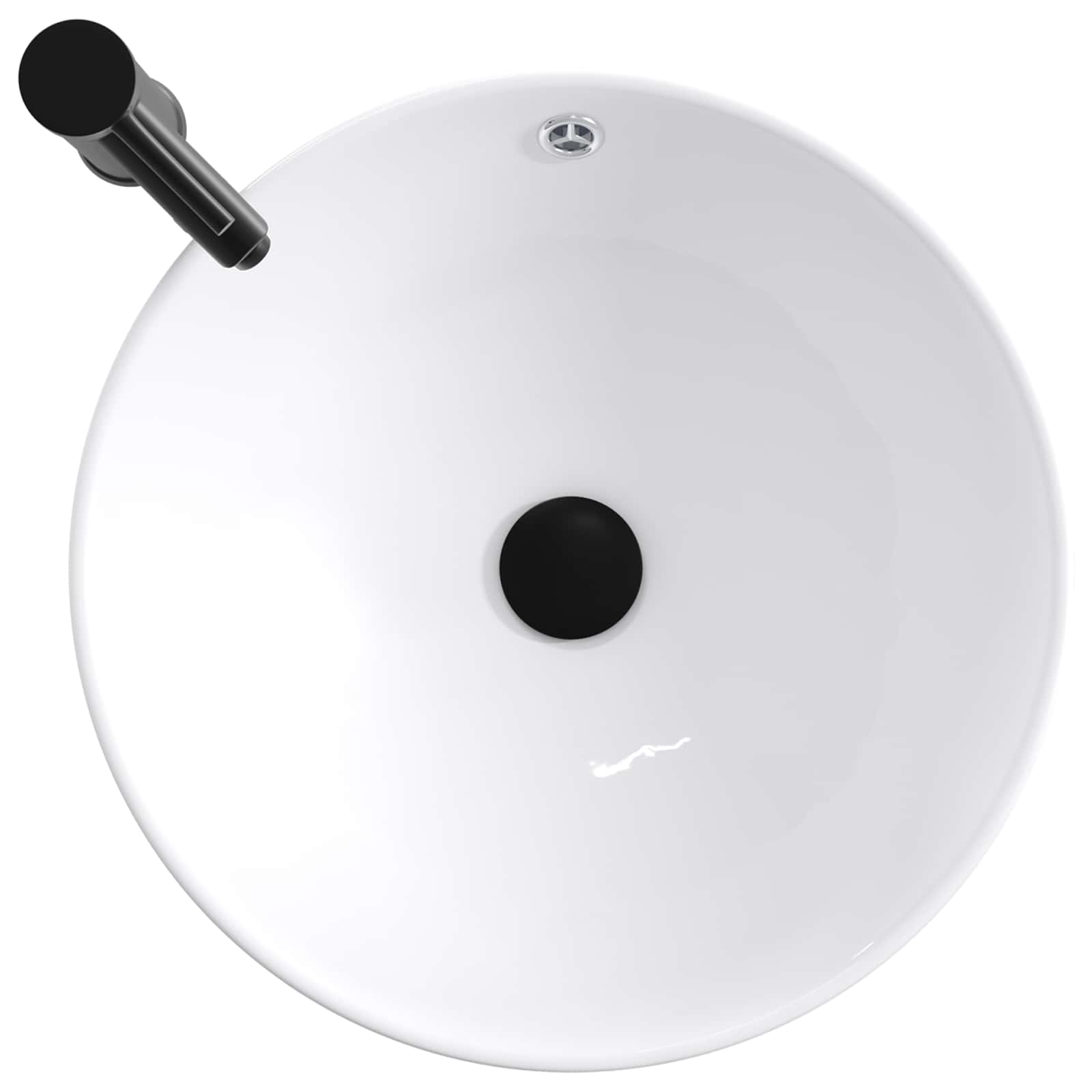 Lavabo da bagno Nero Opaco 44 x 44 x 16 cm Metallo | homemem39