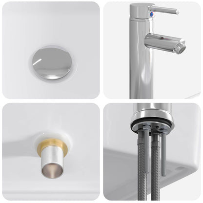 Lavabo da bagno Cromato 40,5 x 30,5 x 13 cm Metallo | homemem39