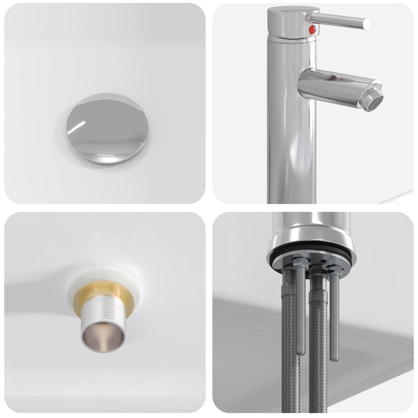 Lavabo da bagno Cromato 36,5 x 36,5 x 13 cm Metallo | homemem39