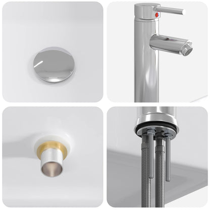 Lavabo da bagno Cromato 36,5 x 36,5 x 13 cm Metallo | homemem39
