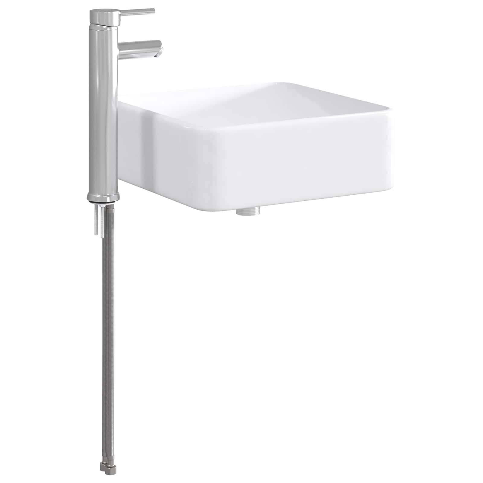 Lavabo da bagno Cromato 36,5 x 36,5 x 13 cm Metallo | homemem39