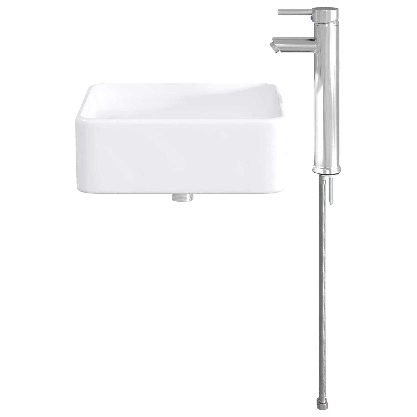 Lavabo da bagno Cromato 36,5 x 36,5 x 13 cm Metallo | homemem39