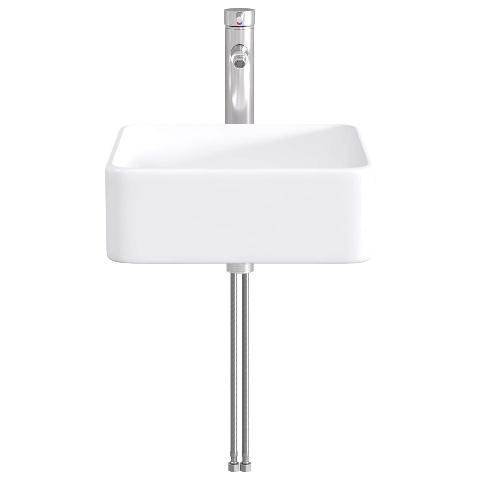 Lavabo da bagno Cromato 36,5 x 36,5 x 13 cm Metallo | homemem39