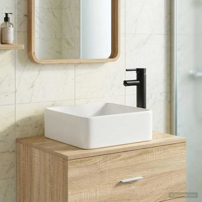 Lavabo da bagno Nero Opaco 36,5 x 36,5 x 13 cm Metallo | homemem39