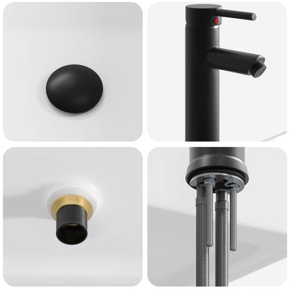 Lavabo da bagno Nero Opaco 49 x 37 x 14 cm Metallo | homemem39
