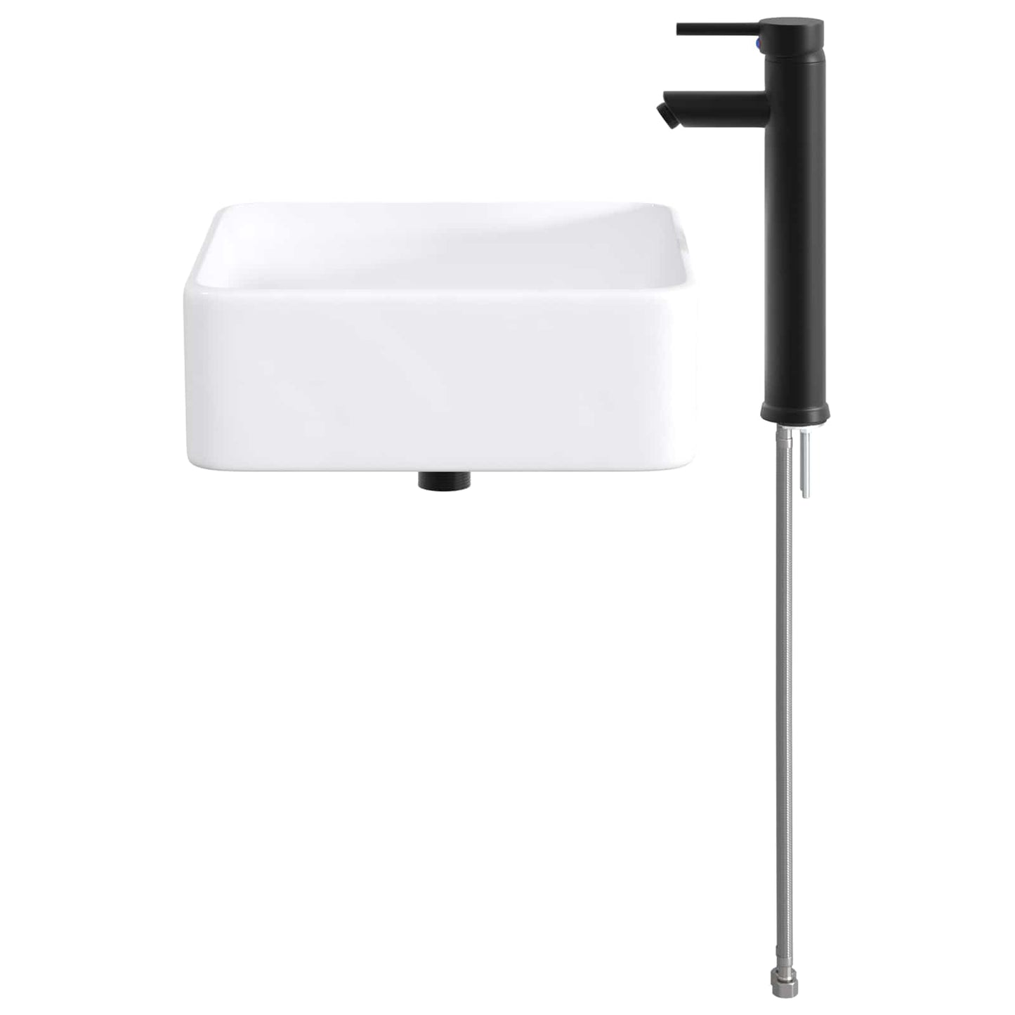 Lavabo da bagno Nero Opaco 49 x 37 x 14 cm Metallo | homemem39