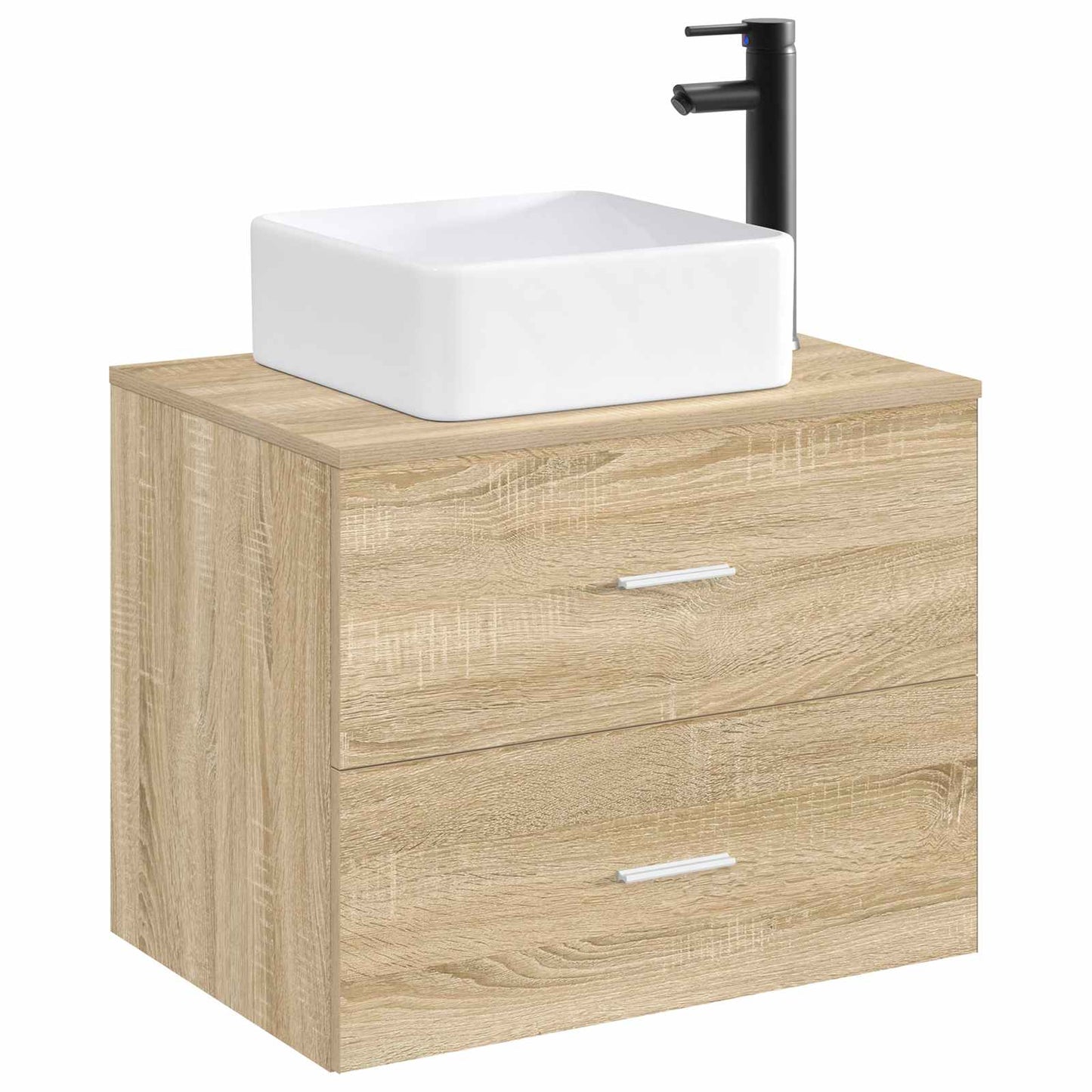Lavabo da bagno Nero Opaco 49 x 37 x 14 cm Metallo | homemem39