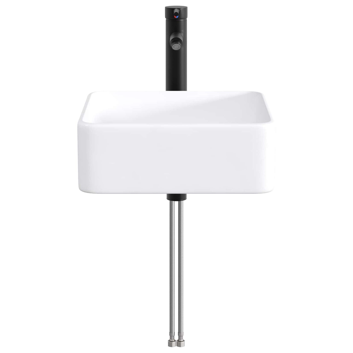 Lavabo da bagno Nero Opaco 49 x 37 x 14 cm Metallo | homemem39