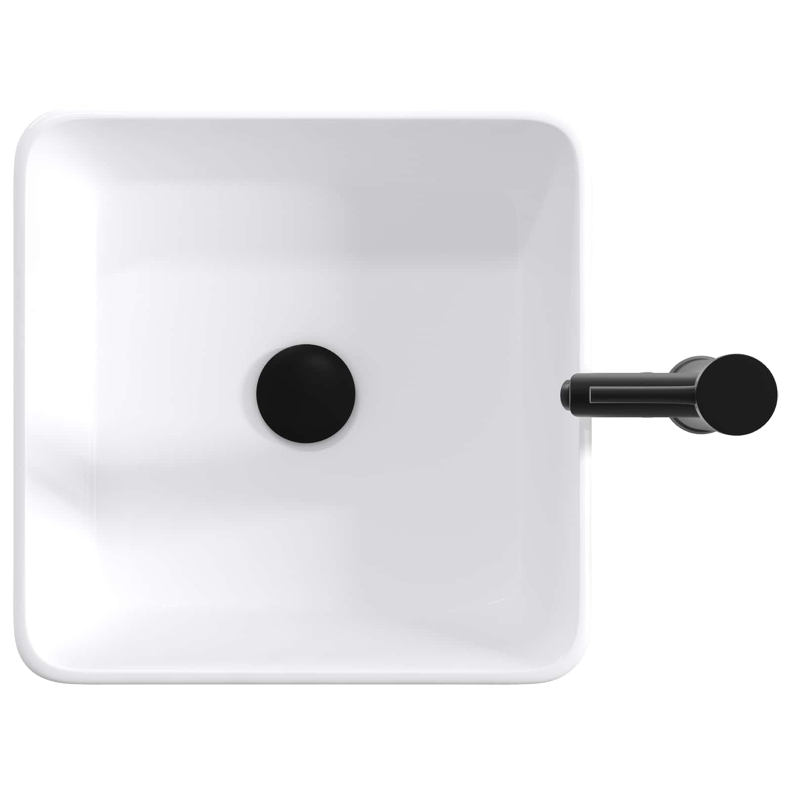 Lavabo da bagno Nero Opaco 49 x 37 x 14 cm Metallo | homemem39