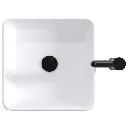 Lavabo da bagno Nero Opaco 49 x 37 x 14 cm Metallo | homemem39