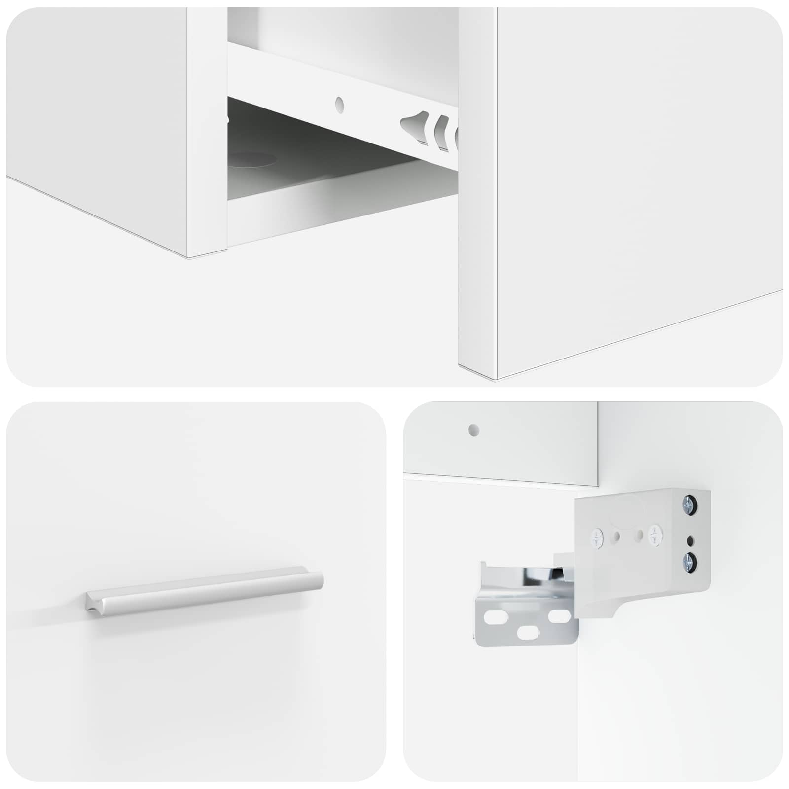 Mobiletto con Lavabo a Parete Bianco 49,5 x 35 x 63 cm | homemem39