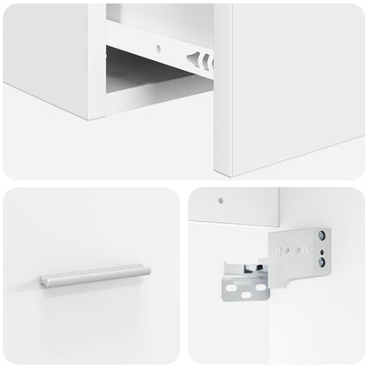 Mobiletto con Lavabo a Parete Bianco 49,5 x 35 x 63 cm | homemem39