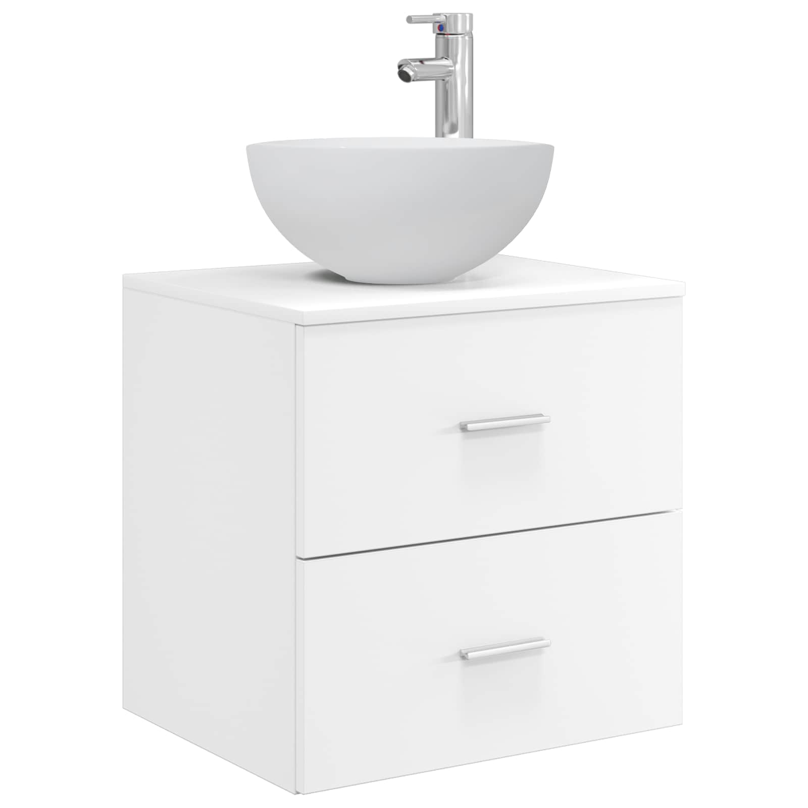 Mobiletto con Lavabo a Parete Bianco 49,5 x 35 x 63 cm | homemem39