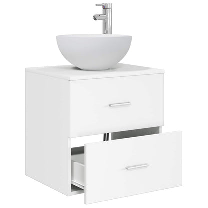 Mobiletto con Lavabo a Parete Bianco 49,5 x 35 x 63 cm | homemem39