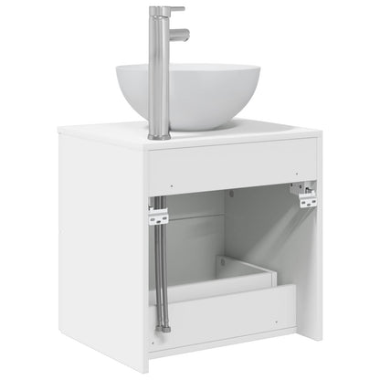 Mobiletto con Lavabo a Parete Bianco 49,5 x 35 x 63 cm | homemem39
