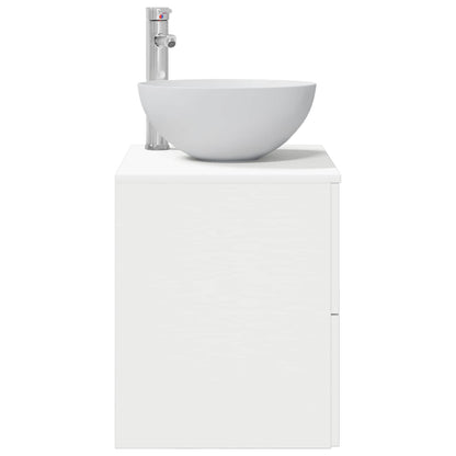 Mobiletto con Lavabo a Parete Bianco 49,5 x 35 x 63 cm | homemem39