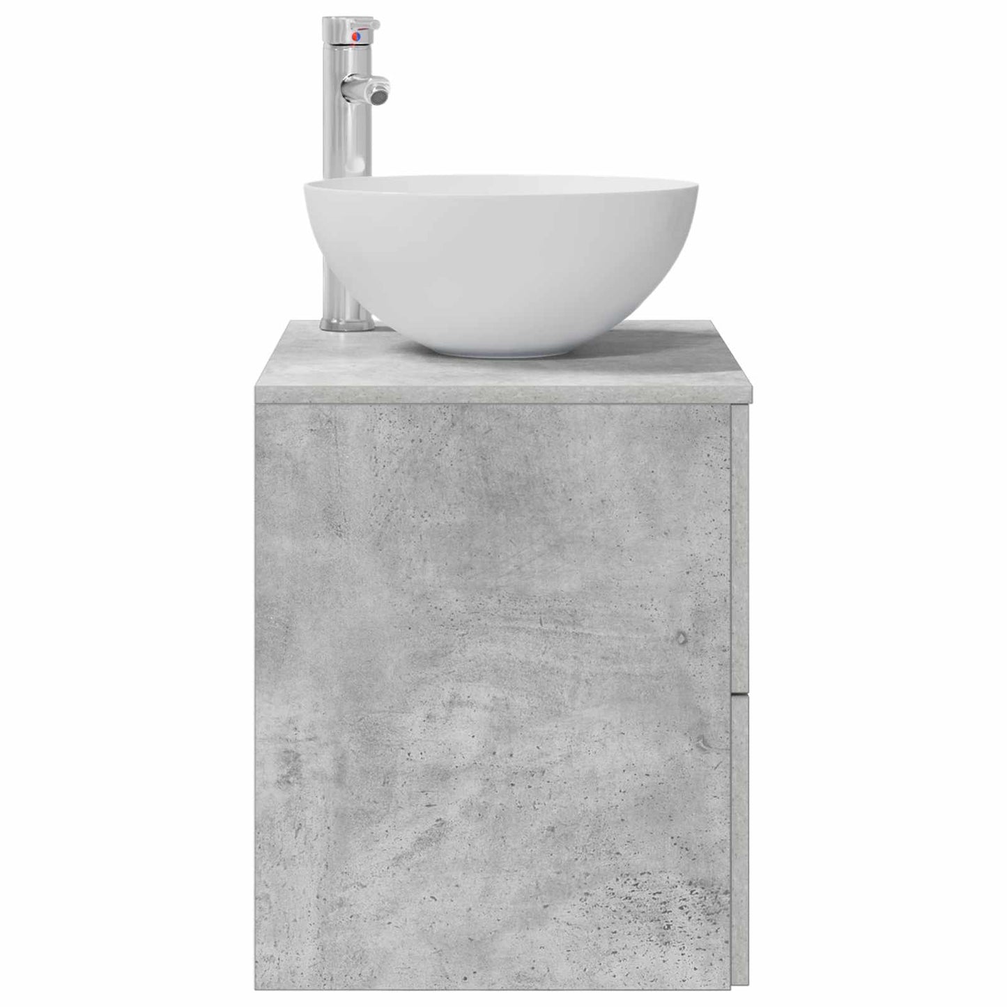 Mobiletto con Lavabo a Parete Grigio Cemento 49,5 x 35 x 63 cm | homemem39