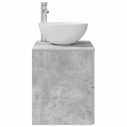 Mobiletto con Lavabo a Parete Grigio Cemento 49,5 x 35 x 63 cm | homemem39