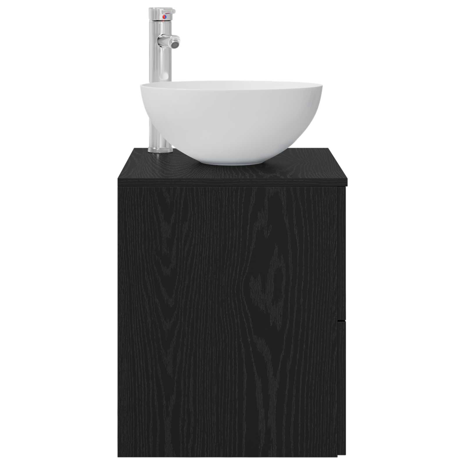 Mobile Lavabo da Parete Rovere Nero 49,5 x 41 x 64,5 cm | homemem39