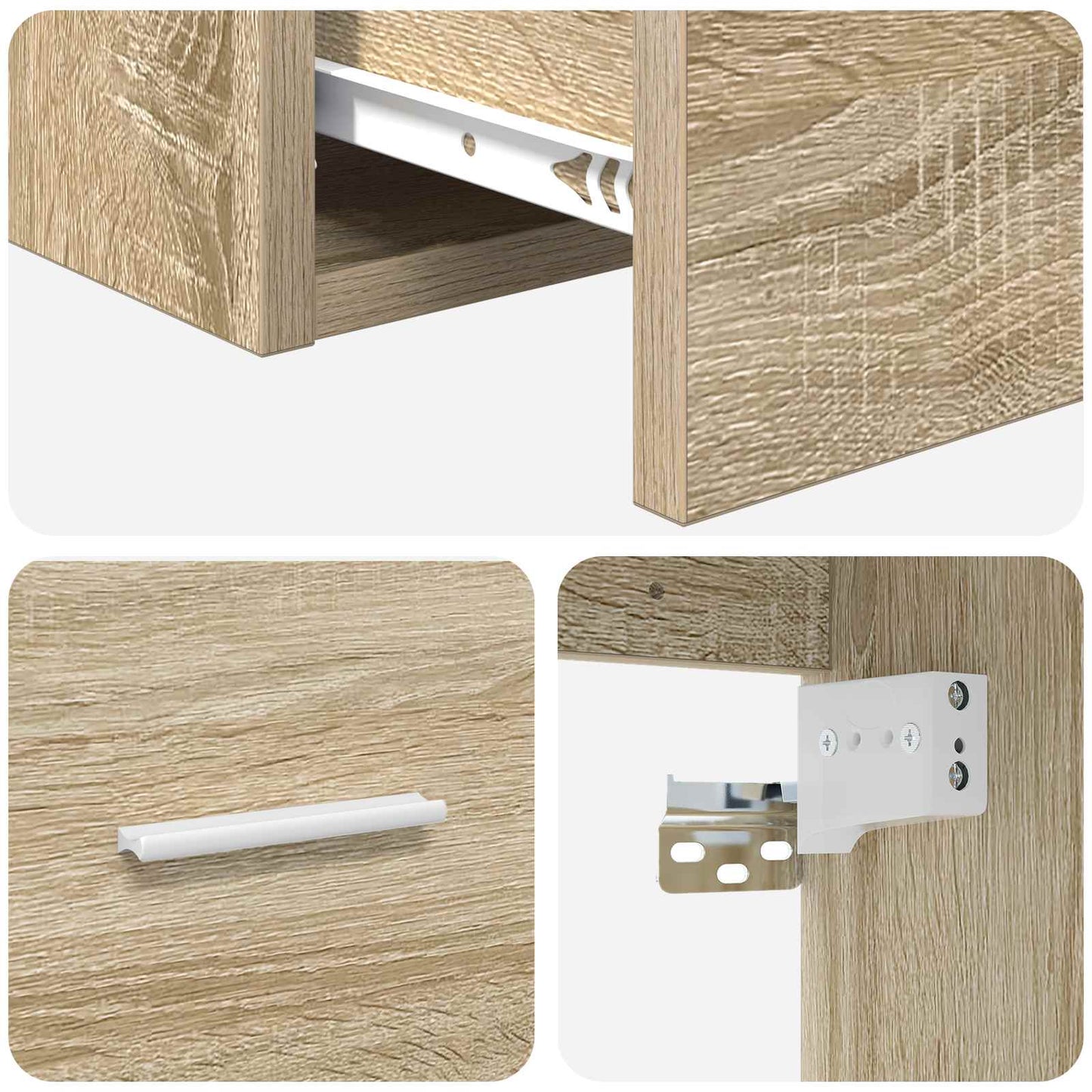 Mobile Lavabo da Parete Rovere Sonoma 49,5 x 41 x 64,5 cm