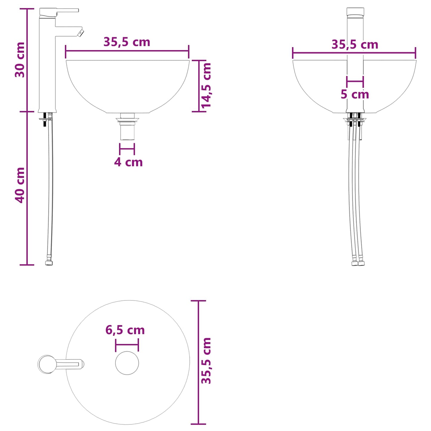 Mobile Lavabo da Parete Rovere Sonoma 49,5 x 41 x 64,5 cm