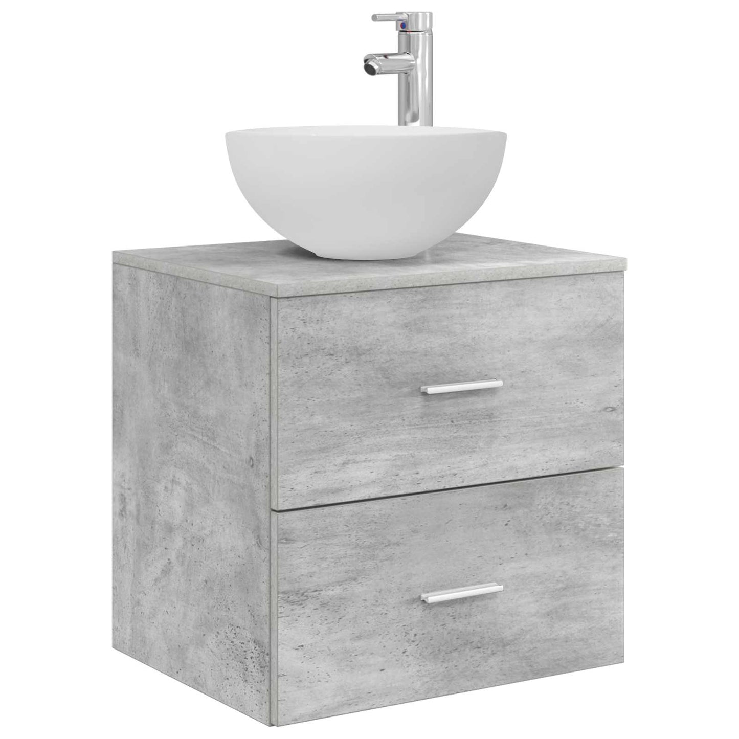 Mobile Lavabo da Parete Grigio Cemento 49,5 x 41 x 64,5 cm | homemem39