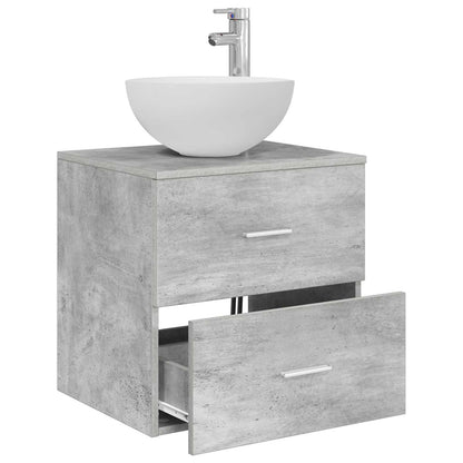 Mobile Lavabo da Parete Grigio Cemento 49,5 x 41 x 64,5 cm | homemem39
