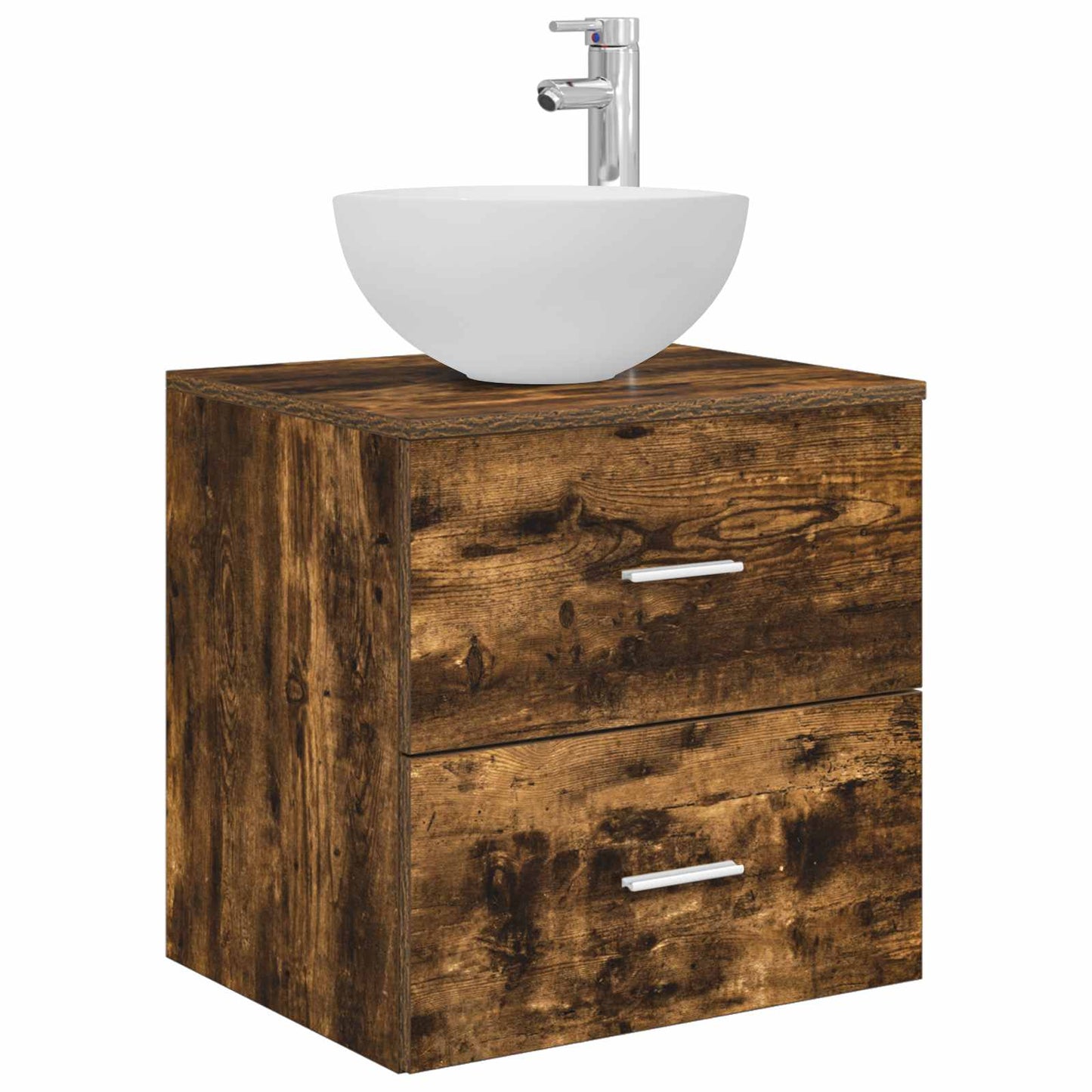 Mobile Lavabo da Parete Rovere Fumo 49,5 x 41 x 64,5 cm | homemem39