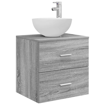 Mobile Lavabo da Parete Sonoma grigio 49,5 x 41 x 64,5 cm | homemem39