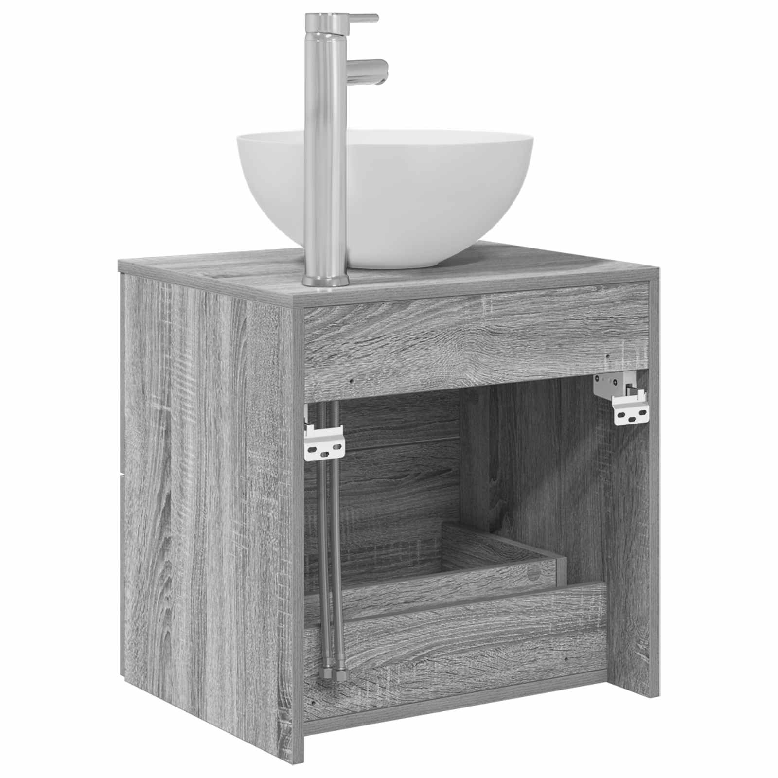Mobile Lavabo da Parete Sonoma grigio 49,5 x 41 x 64,5 cm | homemem39