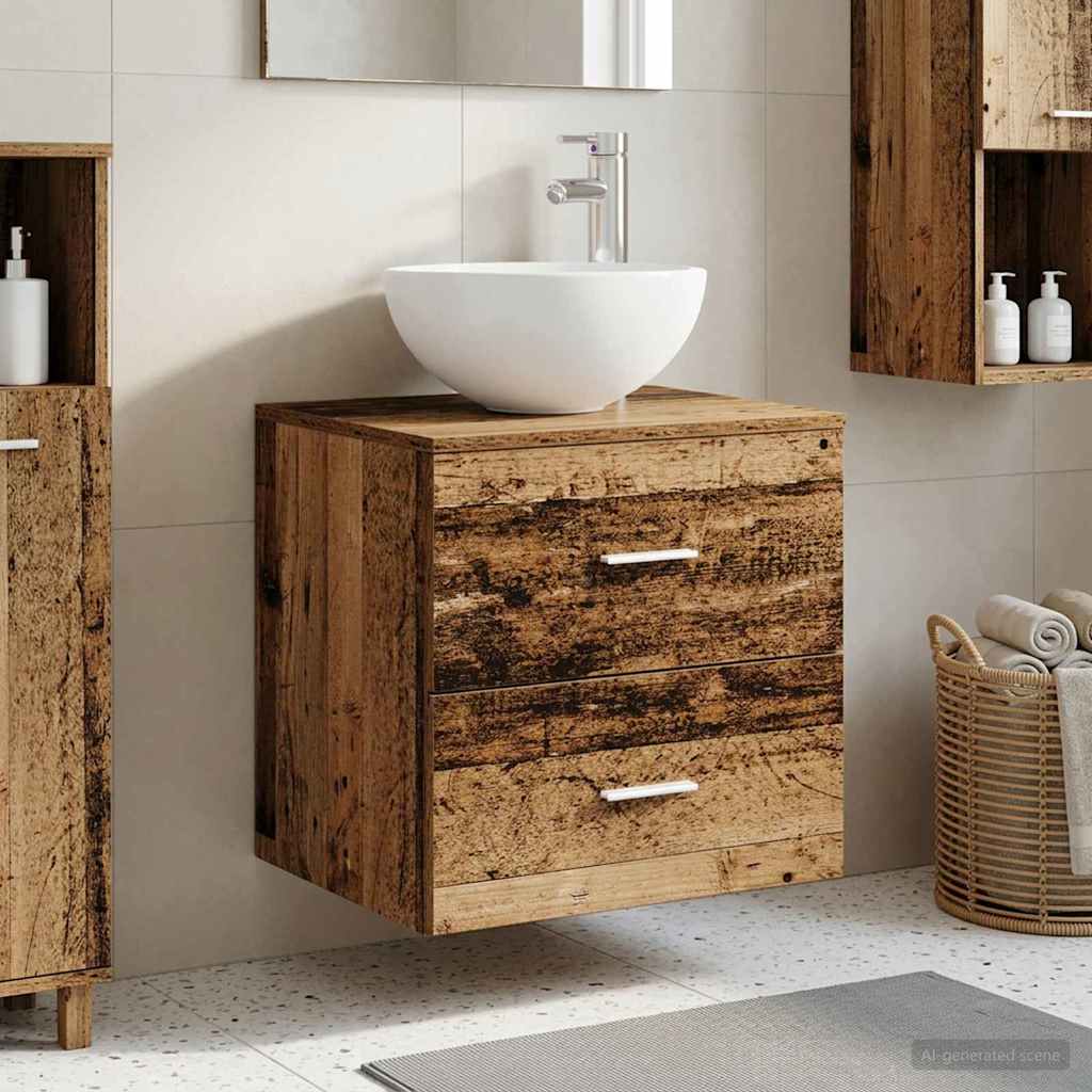 Mobile Lavabo da Parete Legno antico 49,5 x 41 x 64,5 cm | homemem39