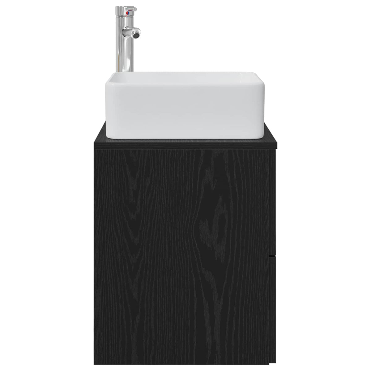 Mobile Lavabo da Parete Rovere Nero 49,5 x 41 x 63 cm | homemem39