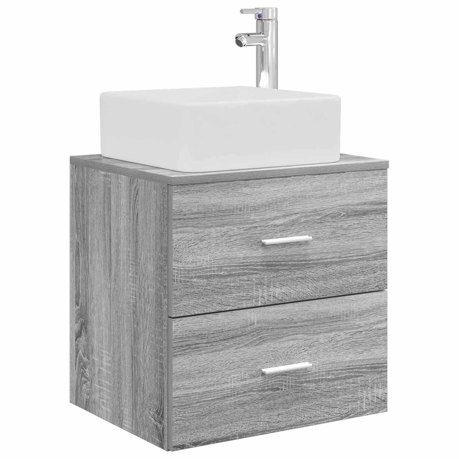 Mobile Lavabo da Parete Sonoma grigio 49,5 x 41 x 63 cm | homemem39