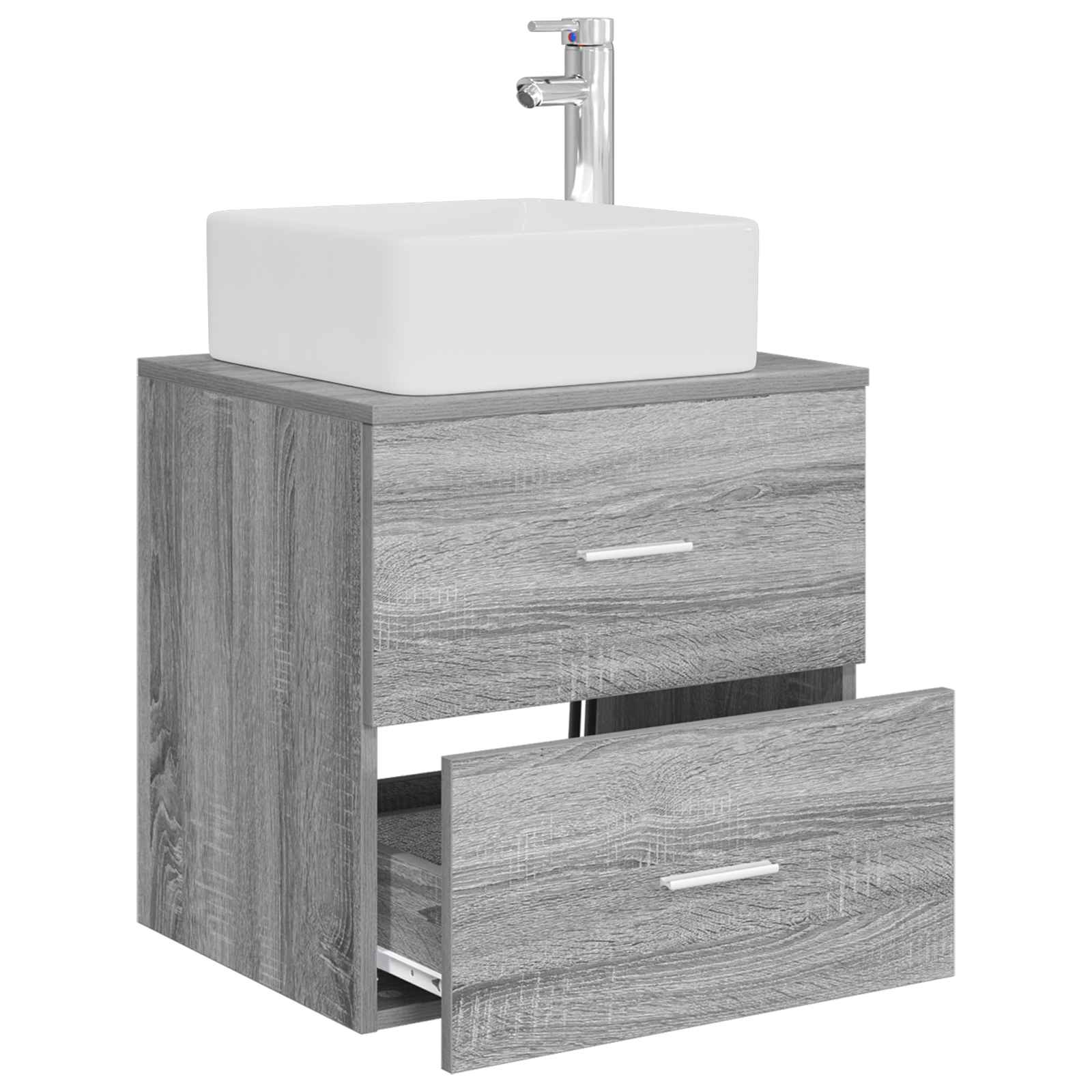 Mobile Lavabo da Parete Sonoma grigio 49,5 x 41 x 63 cm | homemem39