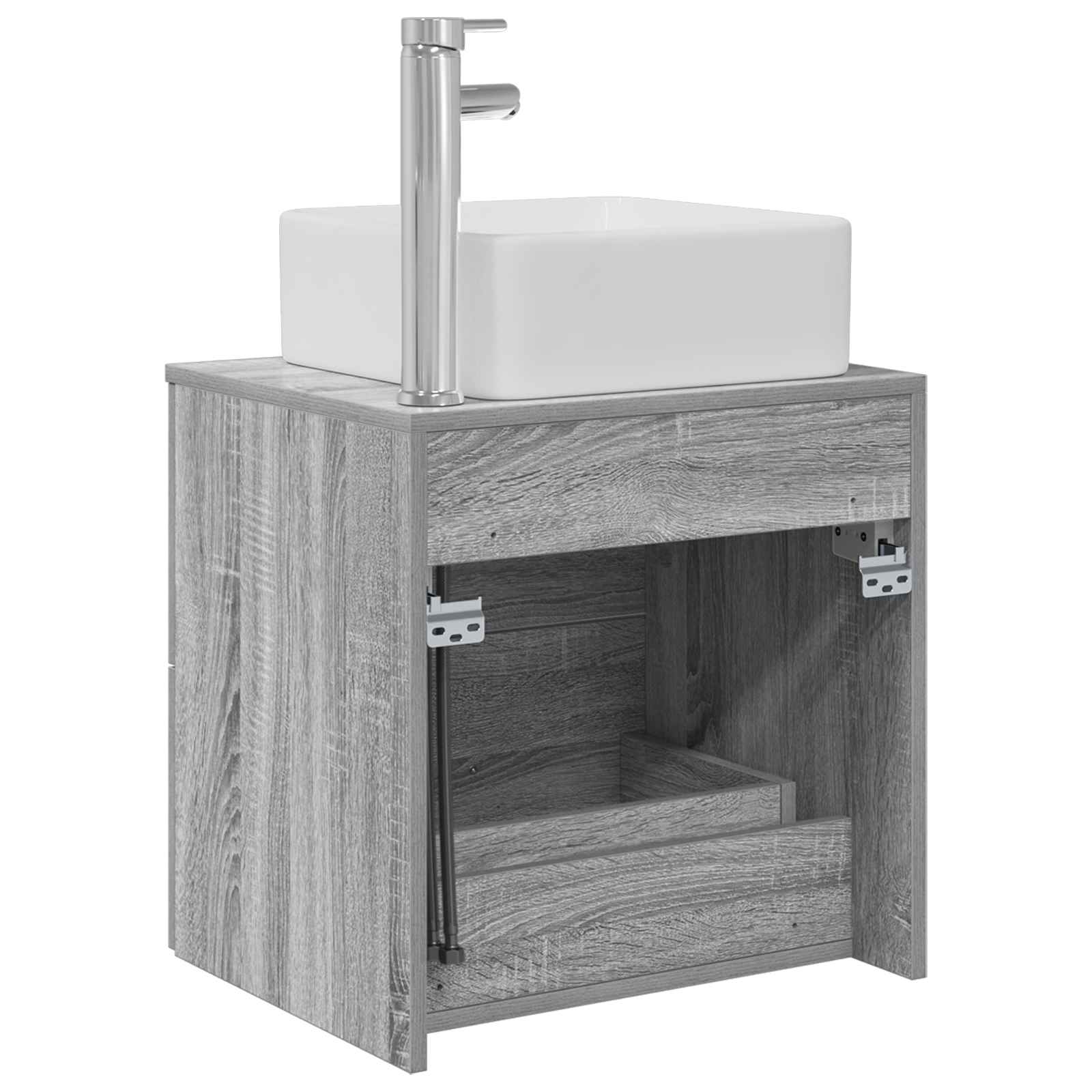 Mobile Lavabo da Parete Sonoma grigio 49,5 x 41 x 63 cm | homemem39