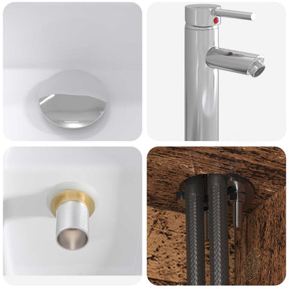 Mobile Lavabo da Parete Legno antico 49,5 x 41 x 63 cm | homemem39