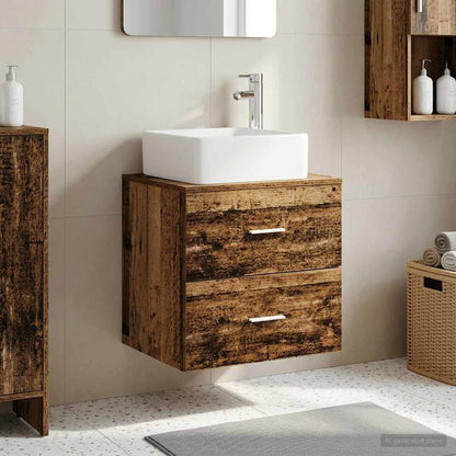 Mobile Lavabo da Parete Legno antico 49,5 x 41 x 63 cm