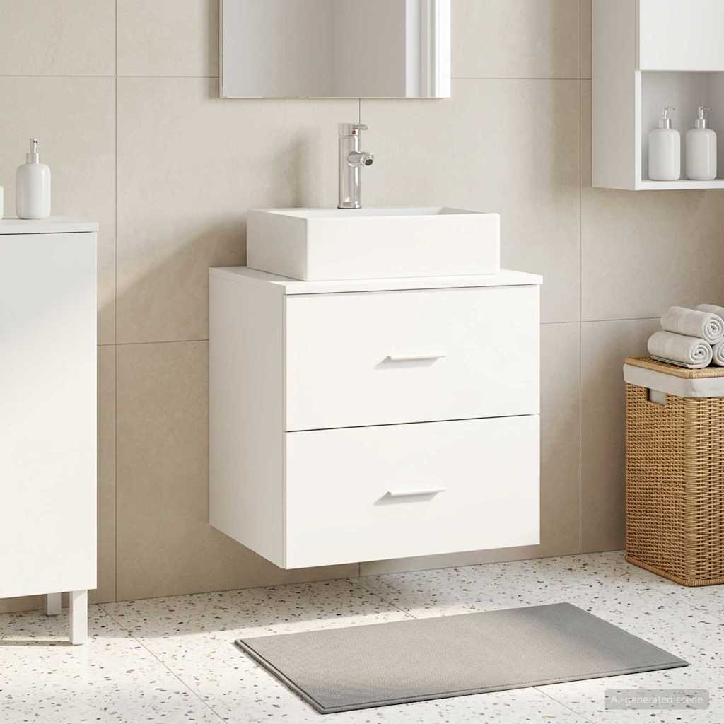 Mobile Lavabo da Parete Bianco 49,5 x 41 x 62,5 cm | homemem39