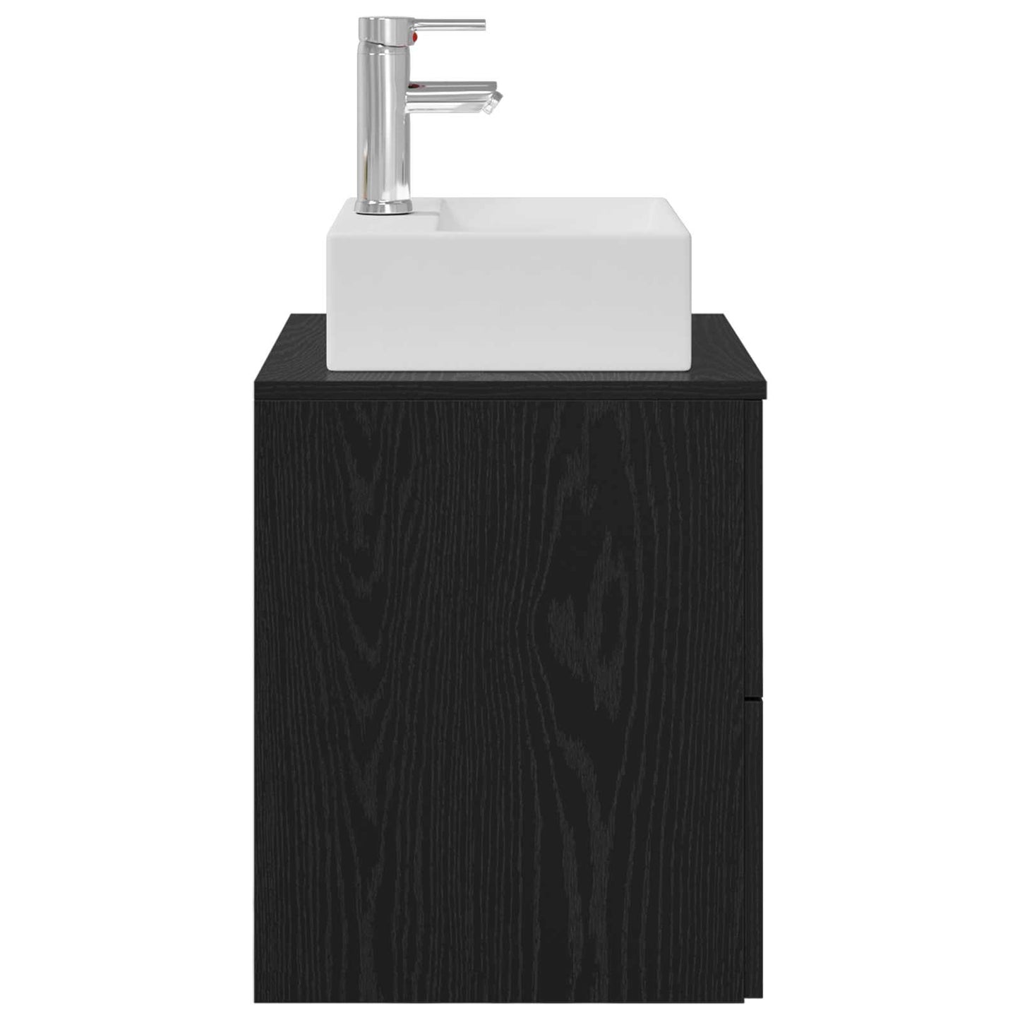 Mobile Lavabo da Parete Rovere Nero 49,5 x 41 x 62,5 cm | homemem39