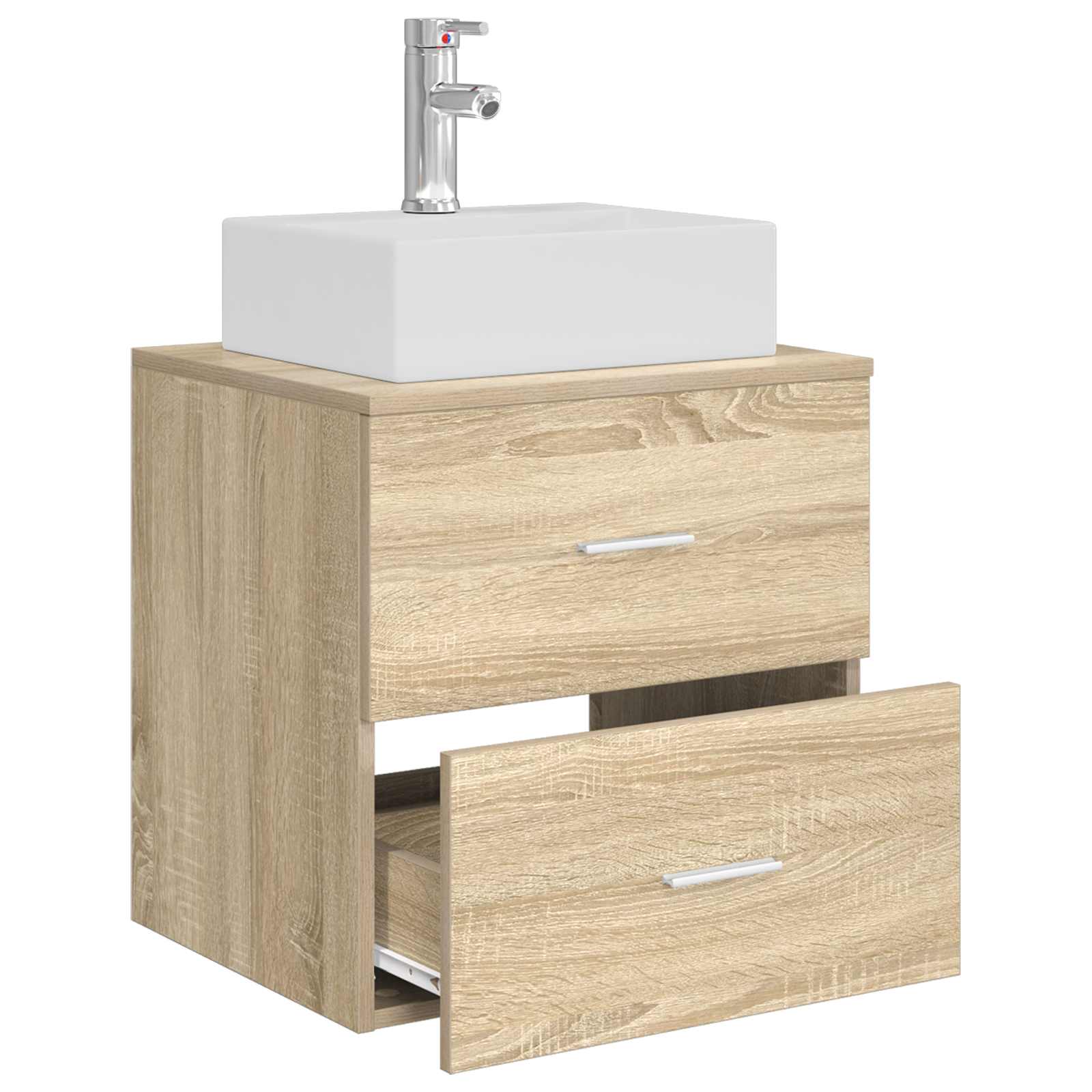 Mobile Lavabo da Parete Rovere Sonoma 49,5 x 41 x 62,5 cm | homemem39
