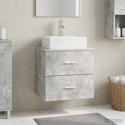 Mobile Lavabo da Parete Grigio Cemento 49,5 x 41 x 62,5 cm | homemem39