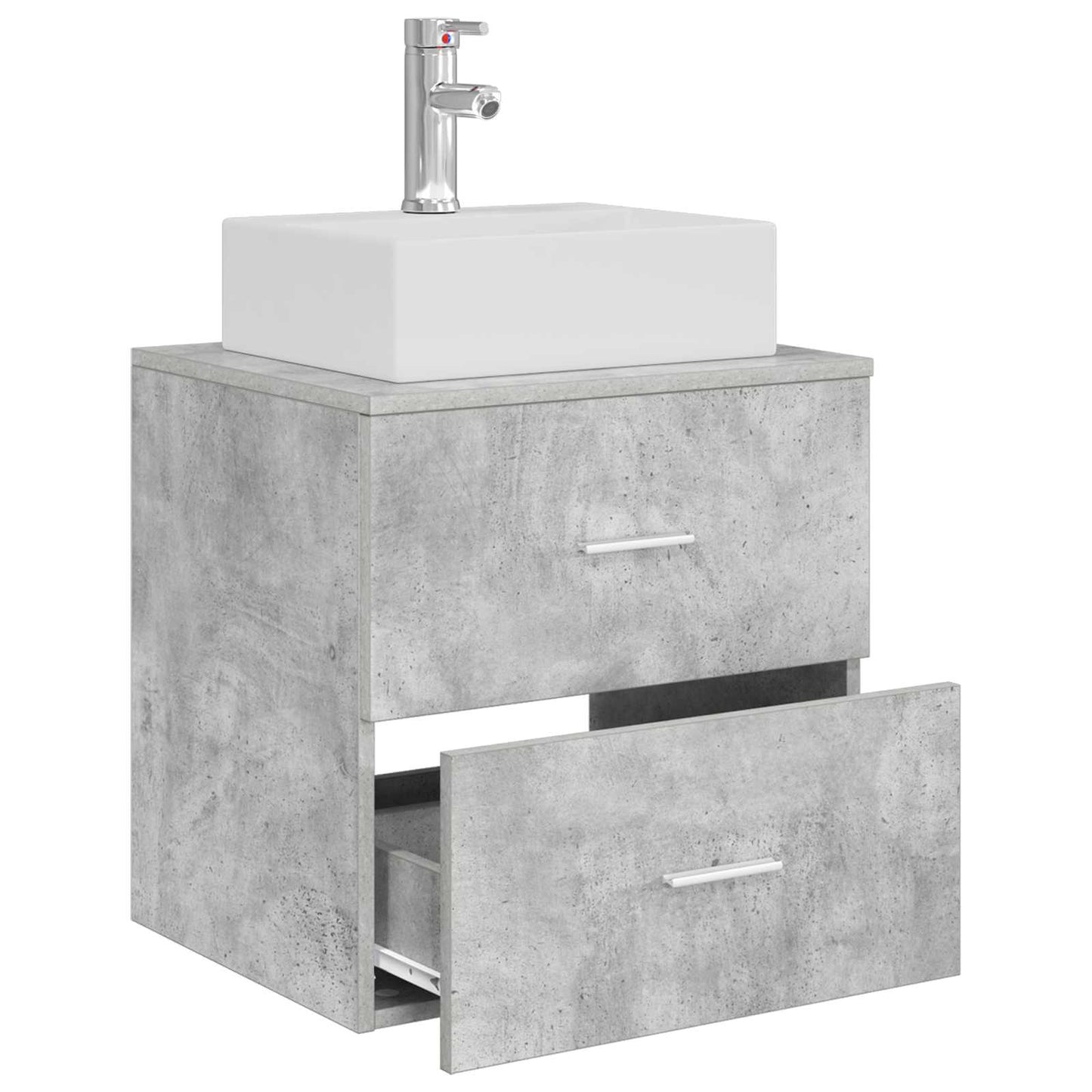 Mobile Lavabo da Parete Grigio Cemento 49,5 x 41 x 62,5 cm | homemem39