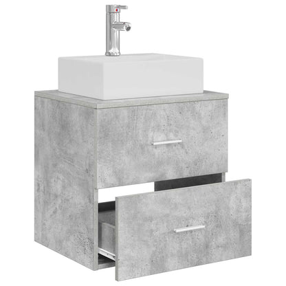 Mobile Lavabo da Parete Grigio Cemento 49,5 x 41 x 62,5 cm | homemem39