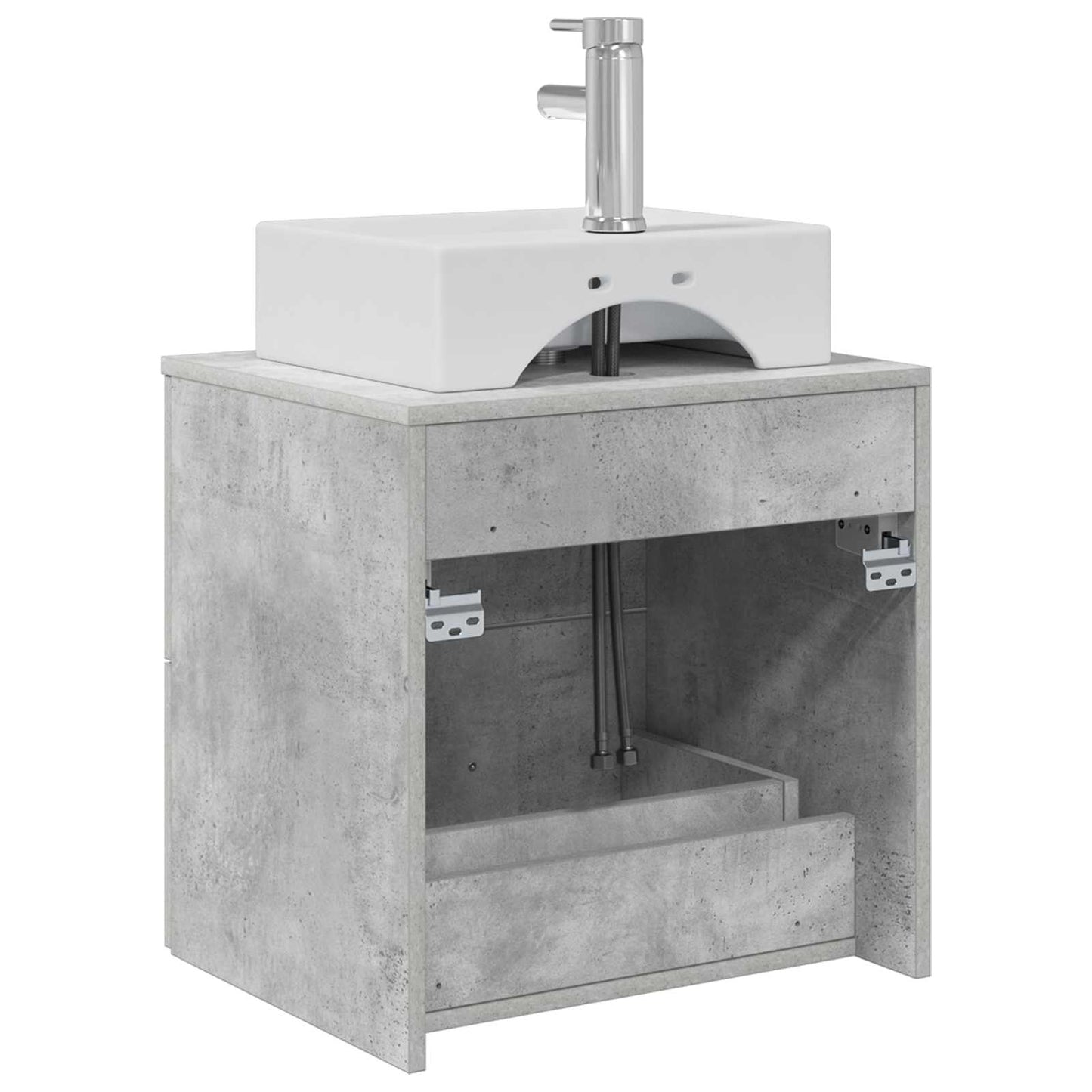 Mobile Lavabo da Parete Grigio Cemento 49,5 x 41 x 62,5 cm | homemem39